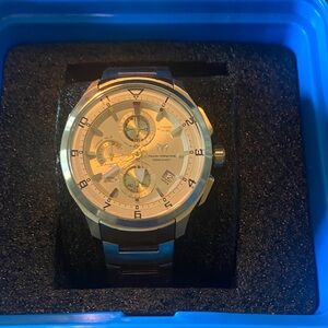 Technomarine Silver Chronograph with Black Accents